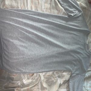 Gray Long Sleeve T Shirt Dress